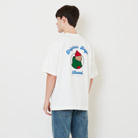 Men Embroidery Oversized Tee - Off White - SM2507115A