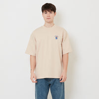 Men Embroidery Oversized Tee - Beige - SM2507115B