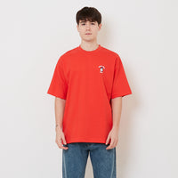 Men Embroidery Oversized Tee - Dark Orange - SM2507115C