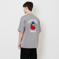 Men Embroidery Oversized Tee - Grey - SM2507115D