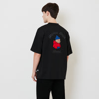 Men Embroidery Oversized Tee - Black - SM2507115F