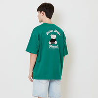 Men Embroidery Oversized Tee - Green - SM2507117B