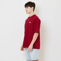 Men Embroidery Oversized Tee - Maroon - SM2507117C