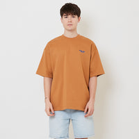 Men Embroidery Oversized Tee - Camel - SM2507117D