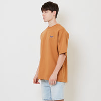 Men Embroidery Oversized Tee - Camel - SM2507117D