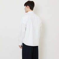 Men Oversized Neck-Tie Shirt - Off White - SM2508122A