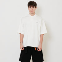 Men Printed Oversized Polo Tee - Off White - SM2508127A
