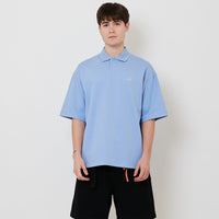 Men Printed Oversized Polo Tee - Violet - SM2508127B