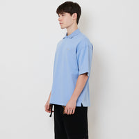 Men Printed Oversized Polo Tee - Violet - SM2508127B