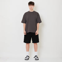 Men Twill Cargo Shorts - Black - SM2508131B
