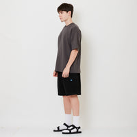 Men Twill Cargo Shorts - Black - SM2508131B