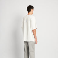 Men Embroidery Oversized Tee - Off White - SM2508135A