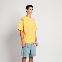 Men Embroidery Oversized Tee - Yolk - SM2508136B