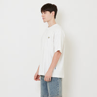 Men Embroidery Oversized Tee - Off White - SM2508138A
