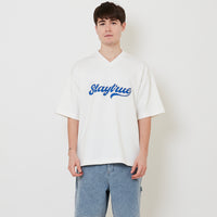 Men Embroidery Oversized Jersey Tee - Off White - SM2509146A