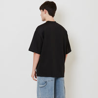 Men Embroidery Oversized Jersey Tee - Black - SM2509146C