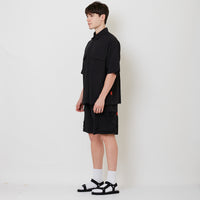 Men Nylon Shorts - Black - SM2509150B
