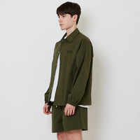 Men Oversized Couch Jacket - Army Green - SM2509152A