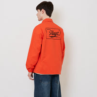 Men Oversized Couch Jacket - Orange - SM2509152C