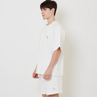 Men Oversized Pique Top - Off White - SM2509153A