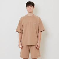 Men Oversized Pique Top - Khaki - SM2509153B