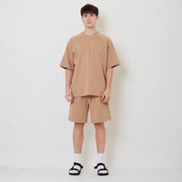 Men Pique Shorts - Khaki - SM2509154B