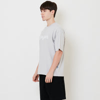 Men Embroidery Oversized Tee - Light Grey - SM2509155B