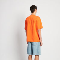 Men Embroidery Oversized Tee - Orange - SM2509155D