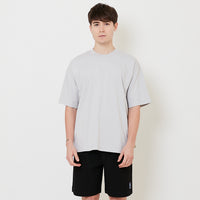 Men Embroidery Oversized Tee - Light Grey - SM2509156B