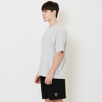 Men Embroidery Oversized Tee - Light Grey - SM2509156B