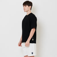 Men Embroidery Oversized Tee - Black - SM2509156E