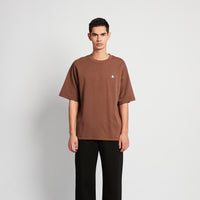 Men Embroidery Oversized Tee - Brown - SM2509157E