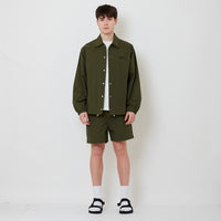 Men Nylon Shorts - Army Green - SM2509158A
