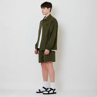Men Nylon Shorts - Army Green - SM2509158A