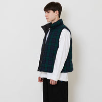 Men Reversible Puffer Vest - Dark Green - SM2510163A