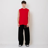 Men Barrel Leg Long Jeans - Black - SM2510167D