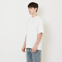 Men Embroidery Oversized Tee - Off White - SM2510171A