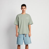 Men Embroidery Oversized Tee - Dark Green - SM2510171C