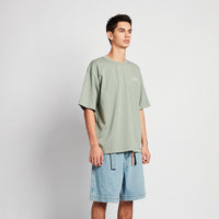 Men Embroidery Oversized Tee - Dark Green - SM2510171C