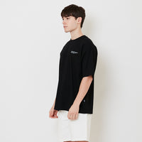 Men Embroidery Oversized Tee - Black - SM2510171D