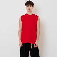 Men Oversized Sleeveless Top - Red - SM2511174A