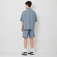 Men Ribstop Shorts - Dusty Blue - SM2511180A