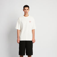 Men Printed Oversized Tee - Off White - SM2511187A