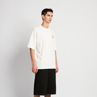 Men Printed Oversized Tee - Off White - SM2511187A