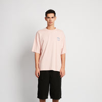 Men Printed Oversized Tee - Light Pink - SM2511187B
