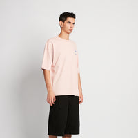 Men Printed Oversized Tee - Light Pink - SM2511187B