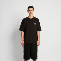 Men Printed Oversized Tee - Black - SM2511187D