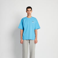 Men Embroidery Oversized Tee - Blue - SM2511188B