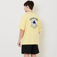 Men Embroidery Oversized Tee - Yellow - SM2511188C