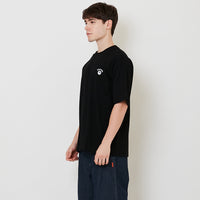Men Embroidery Oversized Tee - Black - SM2511188F